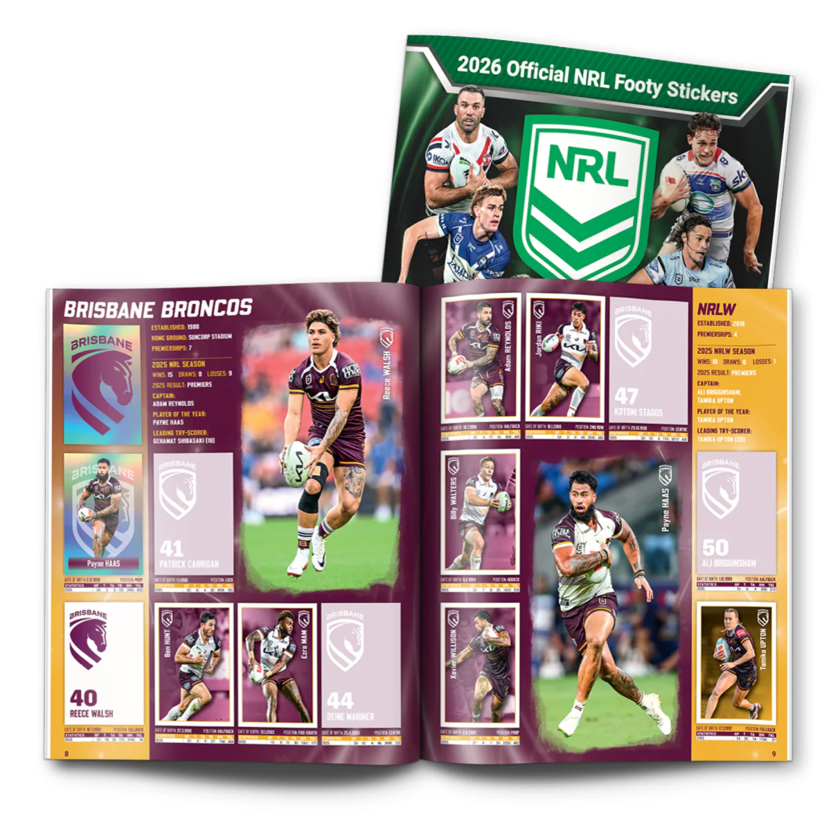2026 NRL League Heroes Stickers Box (50 Packs) - Image 3